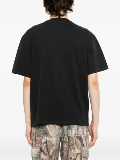Melt Skull Bones Printed T-shirt In Black