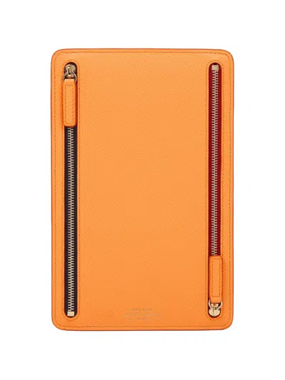 Smythson Panama Multi-zip Case In Gold
