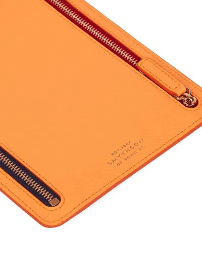 Smythson Panama Multi-zip Case In Gold