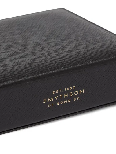 Smythson Small Square Trinket Box In Black
