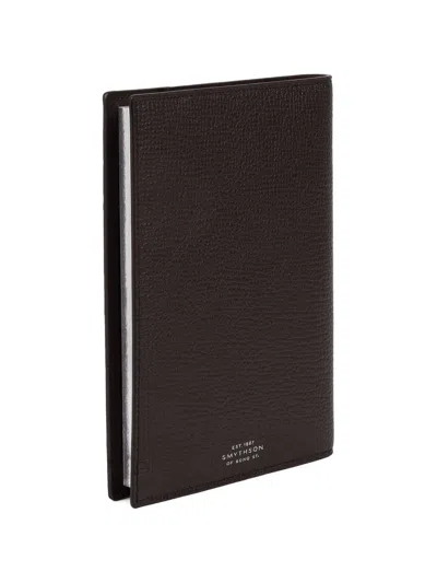 Smythson Evergreen Notebook In Brown