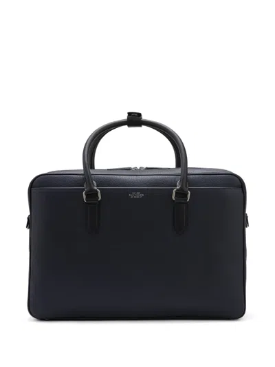 Smythson 48-hour Ludlow Double-zip Holdall Bag In Blue