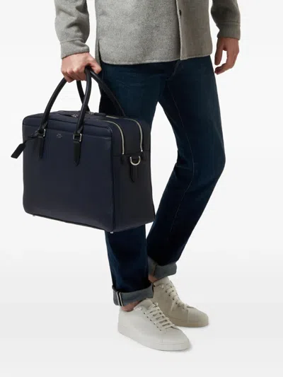 Smythson 48-hour Ludlow Double-zip Holdall Bag In Blue