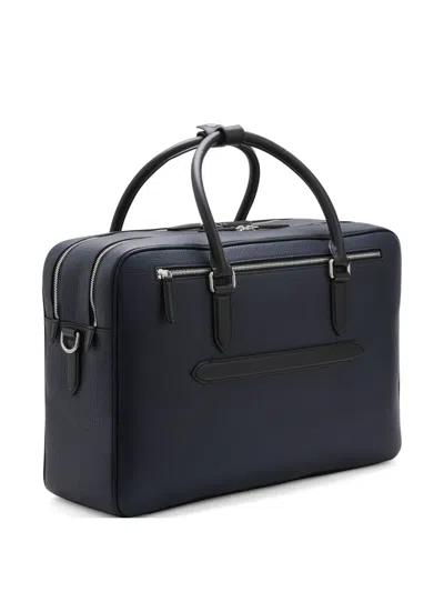 Smythson 48-hour Ludlow Double-zip Holdall Bag In Blue