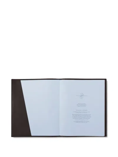 Smythson Evergreen Refillable Large Notebook In Brown