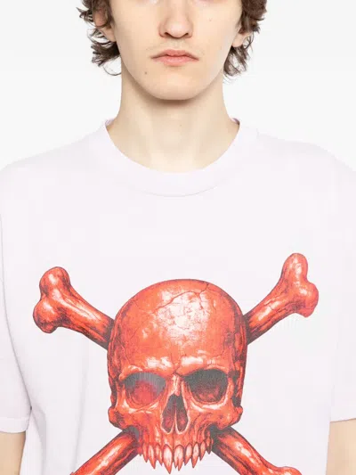 Melt Skull Bones Printed T-shirt In White