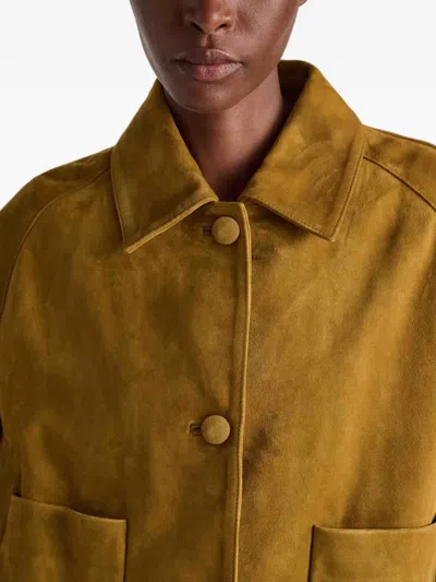 Dorothee Schumacher Buttoned Patch-pocket Jacket In Brown
