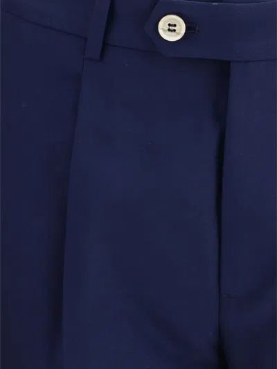 Brunello Cucinelli Button Wool Suit In Blue