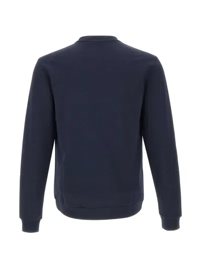 Ea7 Core Identity Tonal-logo Sweatshirt In Blue