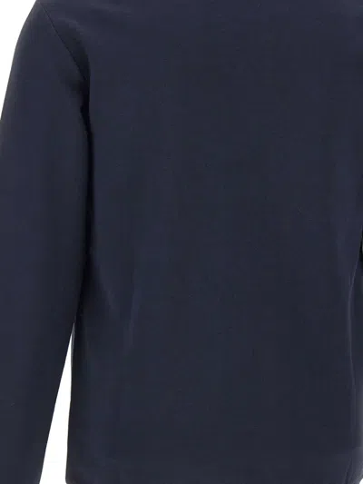 Ea7 Core Identity Tonal-logo Sweatshirt In Blue