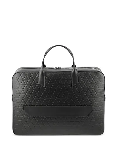 St Dupont Firehead Leather Document Holder In Black
