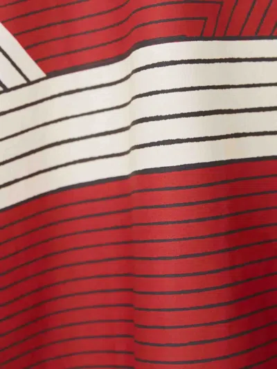 Silvia Tcherassi Geometric-pattern Blouse In Brown