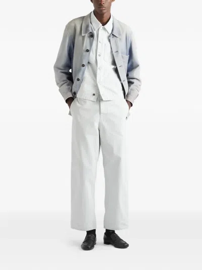 Prada Regular Bleached Denim Jeans In White