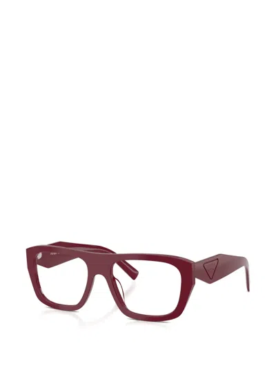 Prada Geometric-frame Glasses In Brown