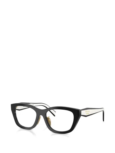 Prada Clear-lense Glasses In Black