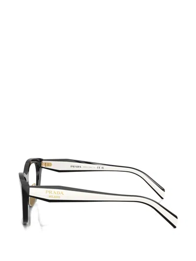 Prada Clear-lense Glasses In Black