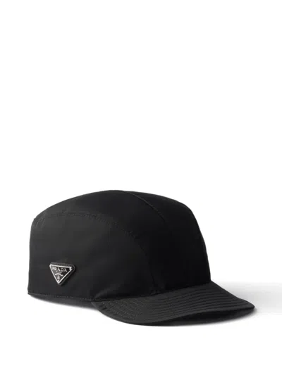 Prada Re-nylon Baseball Cap In Black