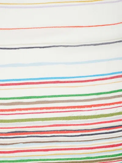 Paul Smith Painted Stripe Silk Scarf In Multi