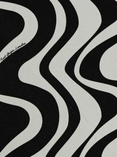 Kurt Geiger Square Pattern Scarf In Black