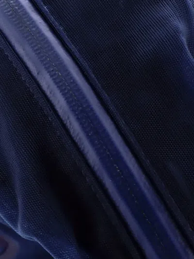 Pre-owned Chanel Doudoune Mesh Medium Backpack In Blue