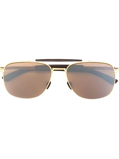 Shop Mykita 'elon' Sunglasses In Brown