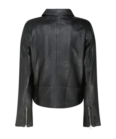 Selected Leather Jacket In Black