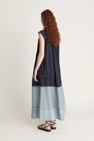 Lee Mathews Ondine Panelled Maxi Dress In Black