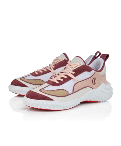 Christian Louboutin Mara Flat Sneakers Rear Pull Tab Contrast Panels In Multi