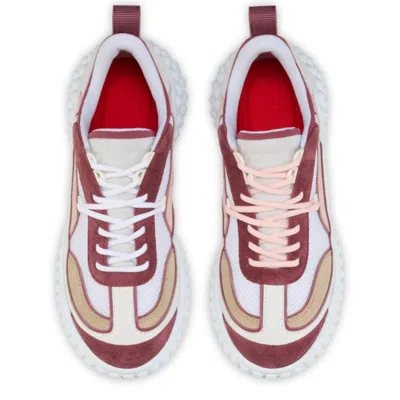 Christian Louboutin Mara Flat Sneakers Rear Pull Tab Contrast Panels In Multi