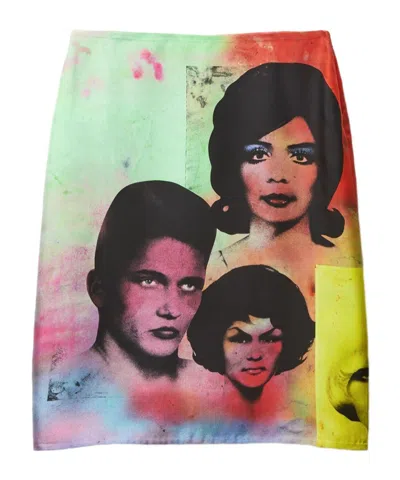 Versace Printed Silk Twill Pencil Skirt In Animal Print