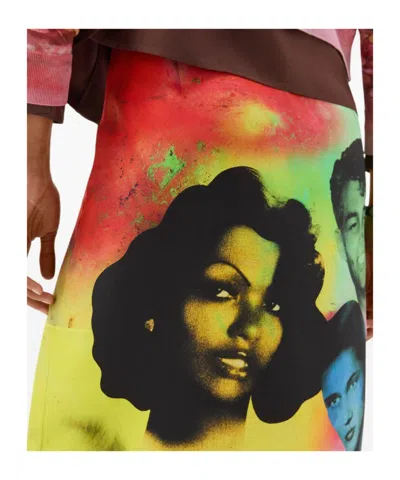 Versace Printed Silk Twill Pencil Skirt In Animal Print