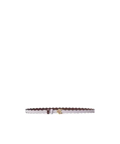 Fendi Multicolor Ff Diamonds Reversible Solid Belt In Purple