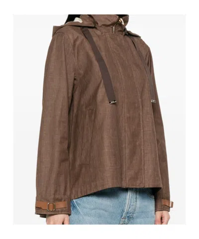 Herno Long Sleeve Jacket In Brown