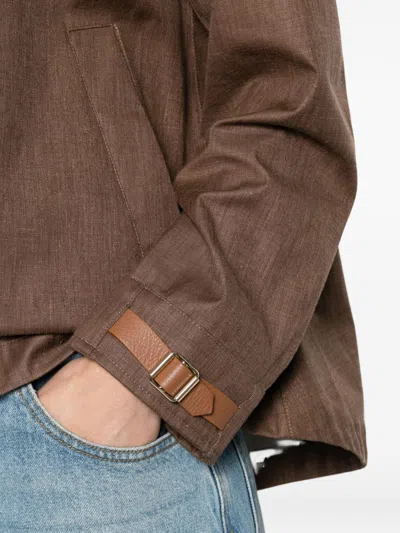 Herno Long Sleeve Jacket In Brown