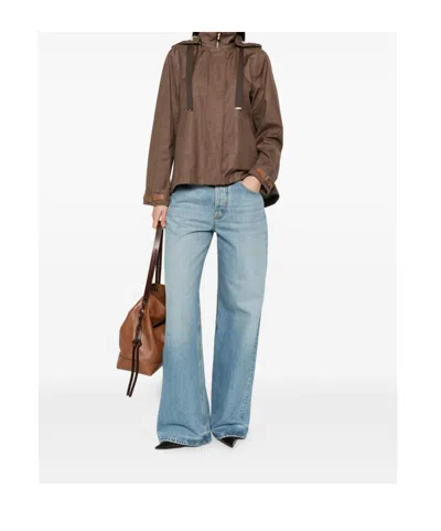 Herno Long Sleeve Jacket In Brown