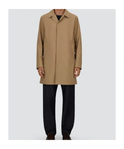 Herno Long-sleeved Buttoned Raincoat In Brown