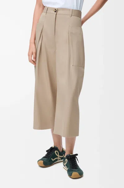 Loewe Belt Loop Capri Pants In Neutral