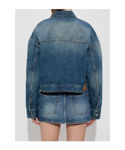 Amiri Oversized Denim Work Jacket In Blue