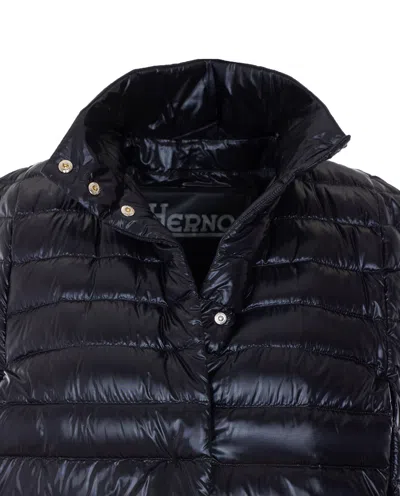 Herno Long-sleeved Down Jacket In Blue