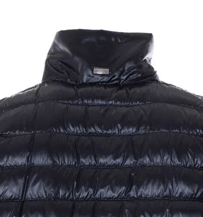 Herno Long-sleeved Down Jacket In Blue
