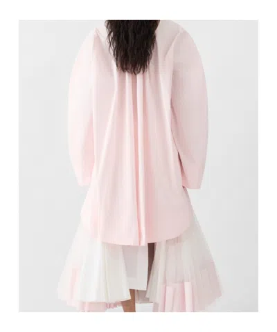 Jacquemus Paysan Oversized Cotton-blend Mini Dress In Pink