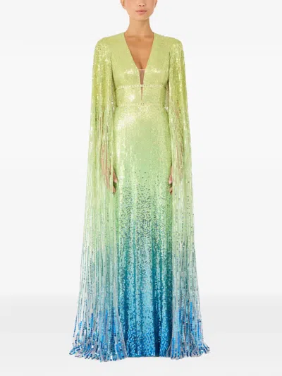 Jenny Packham Easy Breezy Sequin-embellished Maxi Dress In Multi