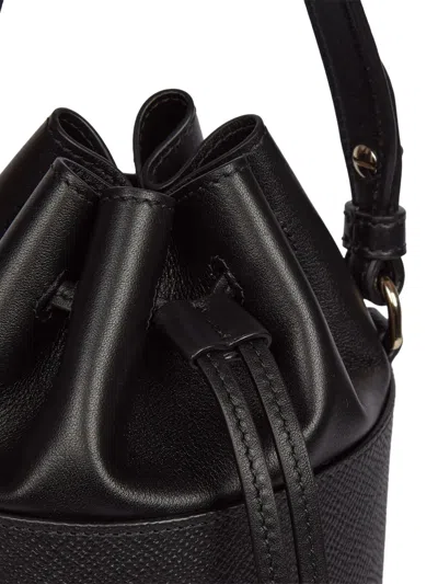 Smythson Panama Drawstring Wine Bag In Black