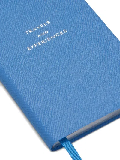 Smythson Panama Notebook In Blue