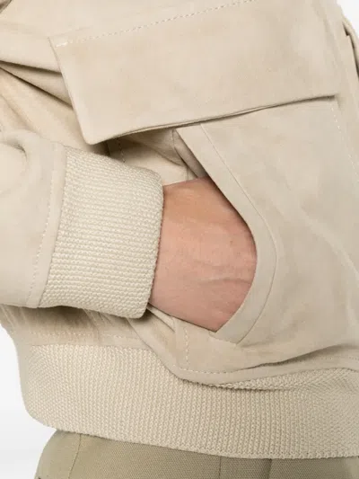 Salvatore Santoro Flap-pocket Buttoned Bomber Jacket In Neutral