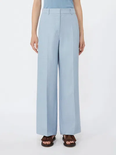 Weekend Max Mara Casual Pants With Belt Loops In Blue