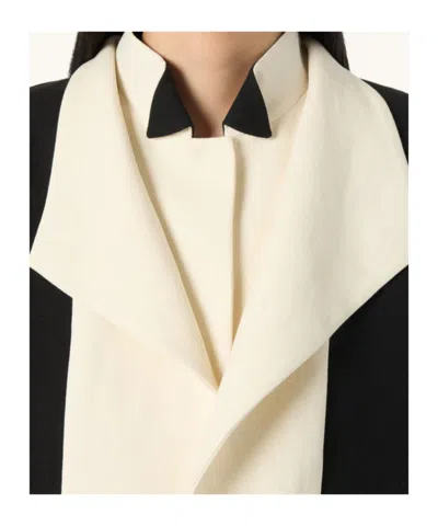 Loro Piana Contrast-panel Notched-lapel Jacket In Black