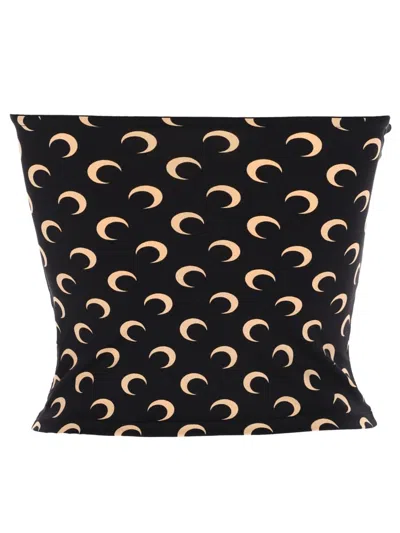 Marine Serre Moon Printed Jersey Sleeveless Tube Top In Multi