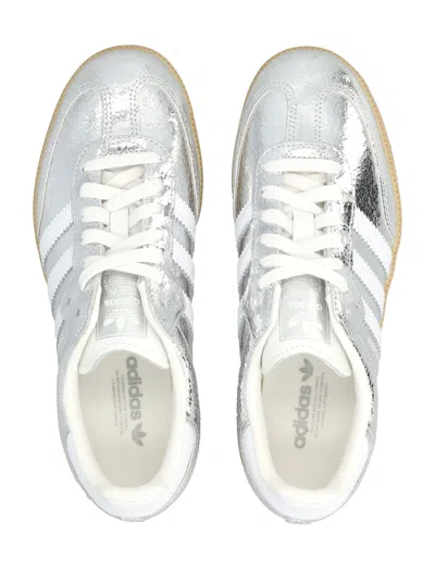 Adidas Originals Metallic Silver Samba Sneakers In Multi