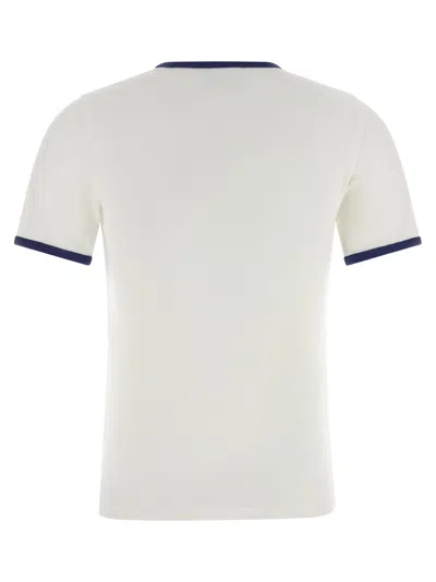 Courrèges Courreges Women Cotton T-shirt With Contrasting Profiles In White